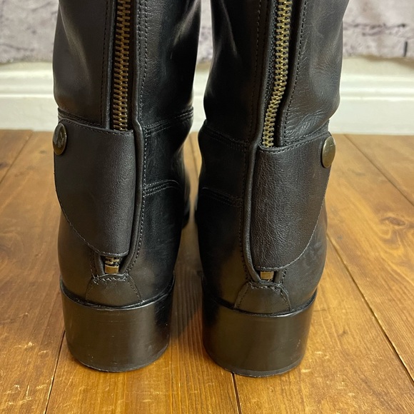 Joan And David Reilly black leather riding boots size 8M - Picture 5 of 10